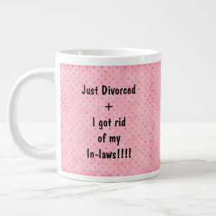 Nur geschieden Rosa Jumbo-Tasse
