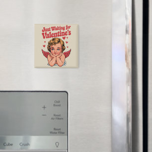 Nur Gewartet für Valentins Retro Baby Cupid Liebe Magnet