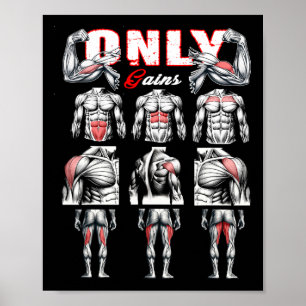 Nur Gewinner Bodybuilding Workout Gym1 Poster