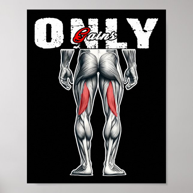 Nur Gewinner Bodybuilding Workout Gym4 Poster (Vorne)