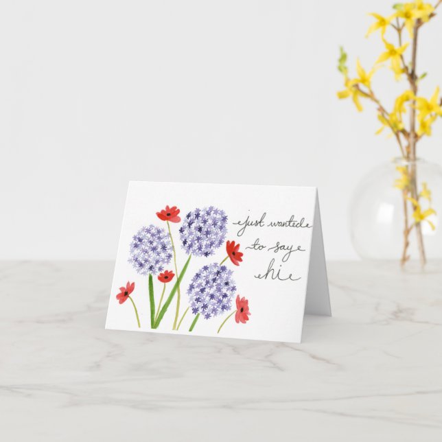 Nur Gewollt zu sagen Hi Karte (Gelbe Blume)