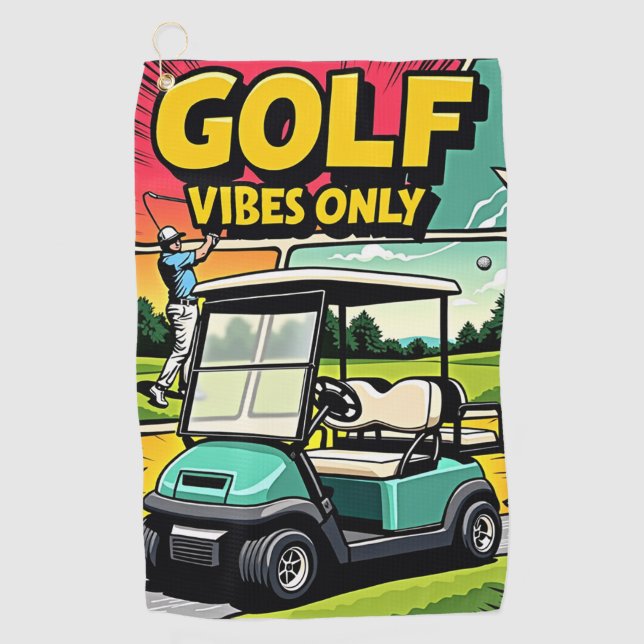 Nur Golf Vibes Golfhandtuch (Vorderseite)