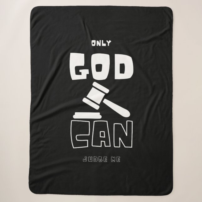 Nur Gott kann mich beurteilen Sherpadecke (Vorderseite)
