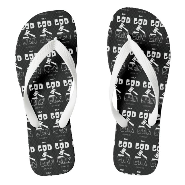 Nur Gott kann mich Unisex beurteilen Flip Flops (Fußbett)