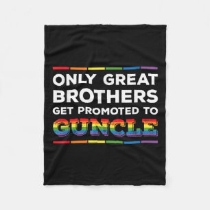 Nur Große Brüder werden zum Guncle Gay Unc geworbe Fleecedecke