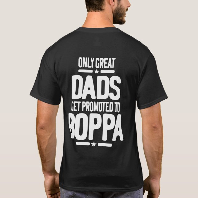 Nur große Vater werden nach Boppa befördert T-Shirt (Rückseite)