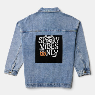 Nur Gruselige Vibes Halloween Faultier Oversized T Jeansjacke