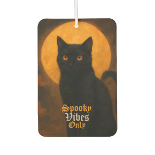 Nur Gruselige Vibes Halloween Schwarze Katze Ernte Autolufterfrischer