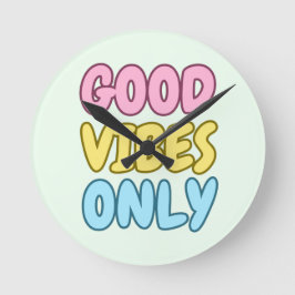 Nur gute Vibes Acryl Wanduhr