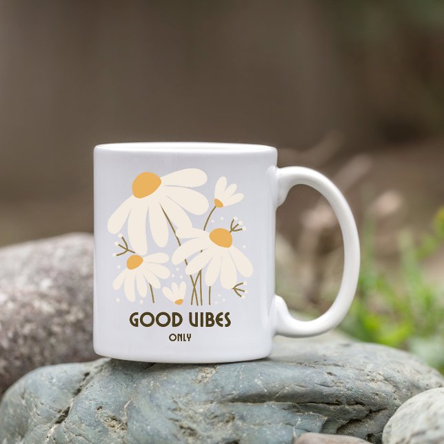 Nur gute Vibes Floral Tasse (Von Creator hochgeladen)