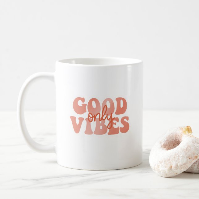 Nur gute Vibes Kaffeetasse (Mit Donut)