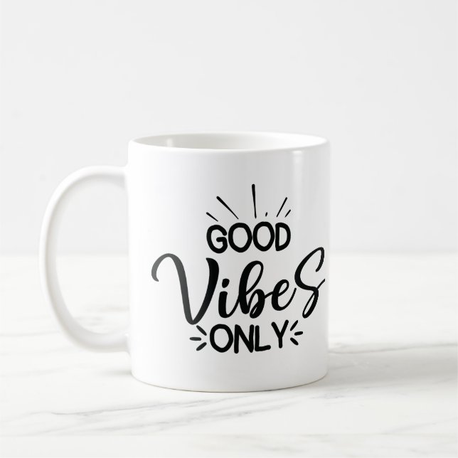 Nur gute Vibes Kaffeetasse (Links)