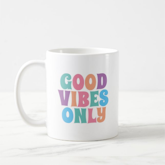 Nur gute Vibes Kaffeetasse (Links)