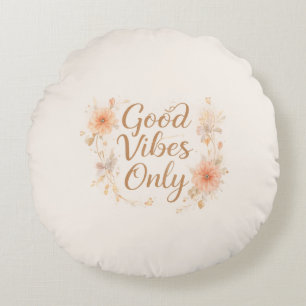 Nur Gute Vibes Kissen Florale Ästhetik