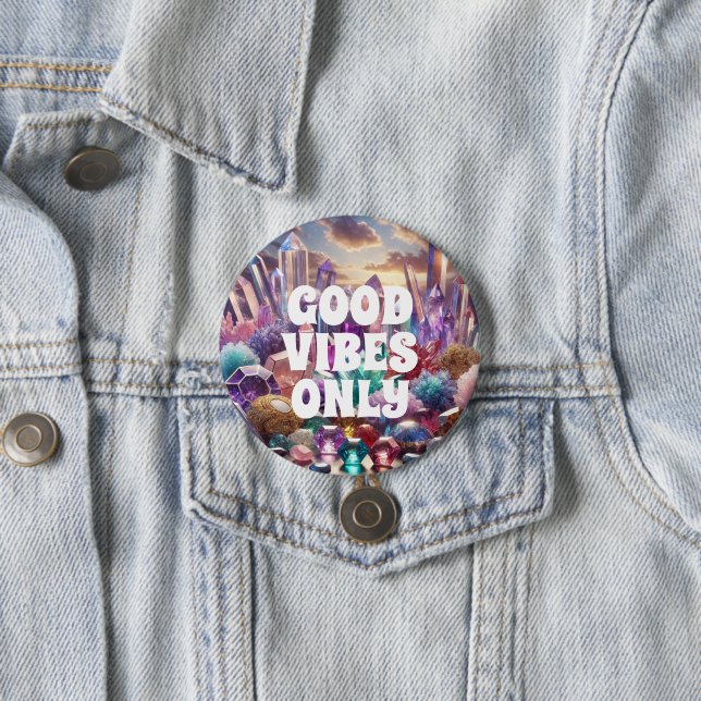 Nur gute Vibes Knopf Button (Beispiel)