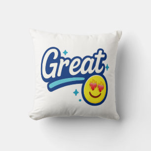 Nur gute Vibes – Liebesaugen-Emoji Kissen