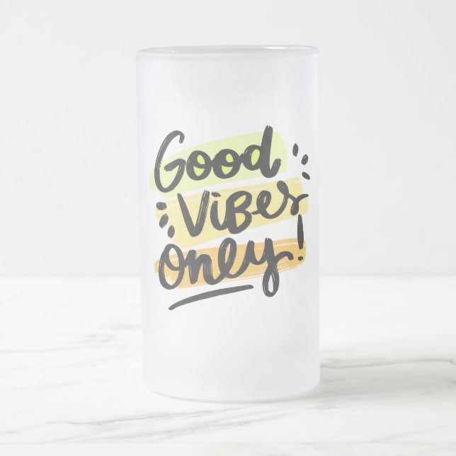 Nur gute Vibes Mattglas Bierglas (Mittel)