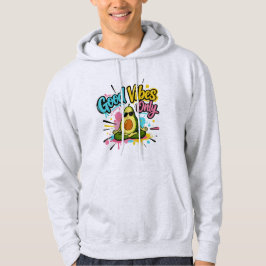 Nur Gute Vibes Meditierender Avocado Hoodie -T-Shi