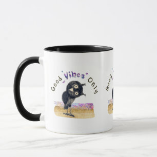 Nur gute Vibes mit Neugieriger Eule Tasse