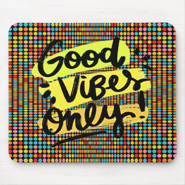 Nur Gute Vibes Pop Art Mauspad (Vorne)