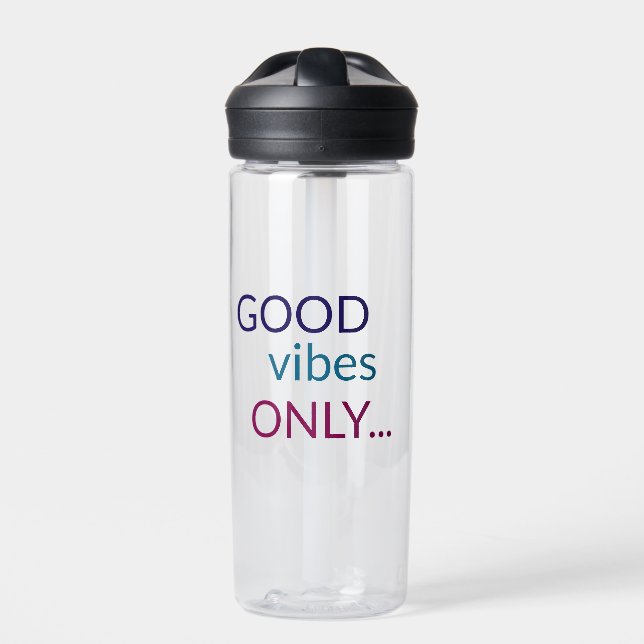 Nur gute Vibes | Positives Zitat Wasserflasche Trinkflasche (Vorderseite)