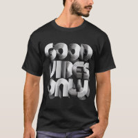 Nur gute Vibes – Retro-3D-Linientypografie