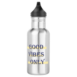 Nur gute Vibes Retro-Ästhetik-Kunst Edelstahlflasche