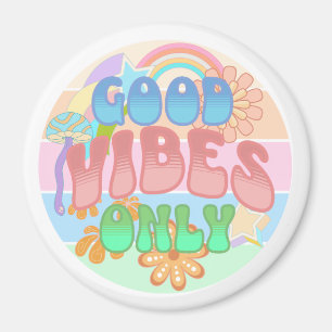 Nur gute Vibes   Retro Vintage  Magnet