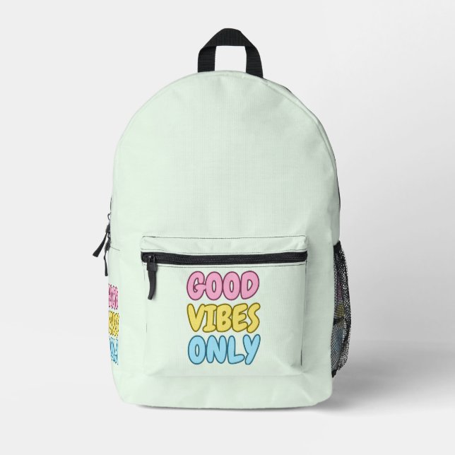 Nur gute Vibes Rucksack  (Vorderseite)