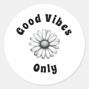 Nur gute Vibes Runder Aufkleber