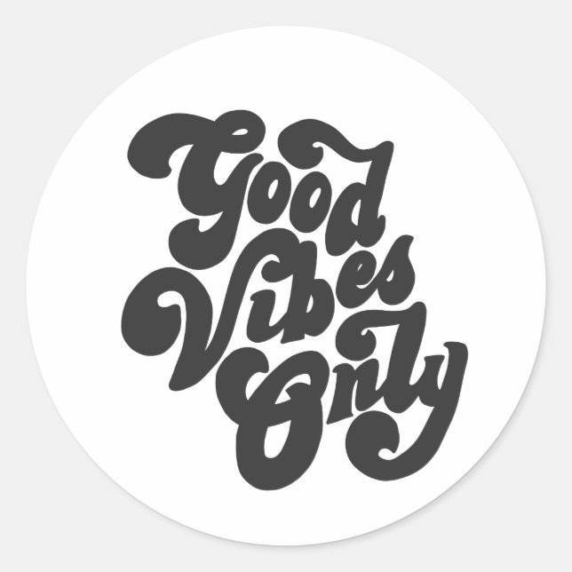 Nur gute Vibes Runder Aufkleber (Vorderseite)