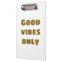 Nur gute Vibes | Schwarzer und goldener Glitzer