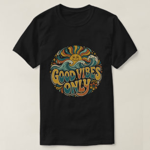 Nur Gute Vibes Shirt Positive Retro Sonnen-T-Shirt