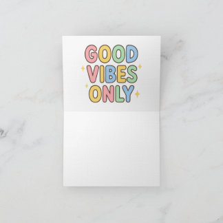 Nur gute Vibes Süßes Pastell-Design Dankeskarte
