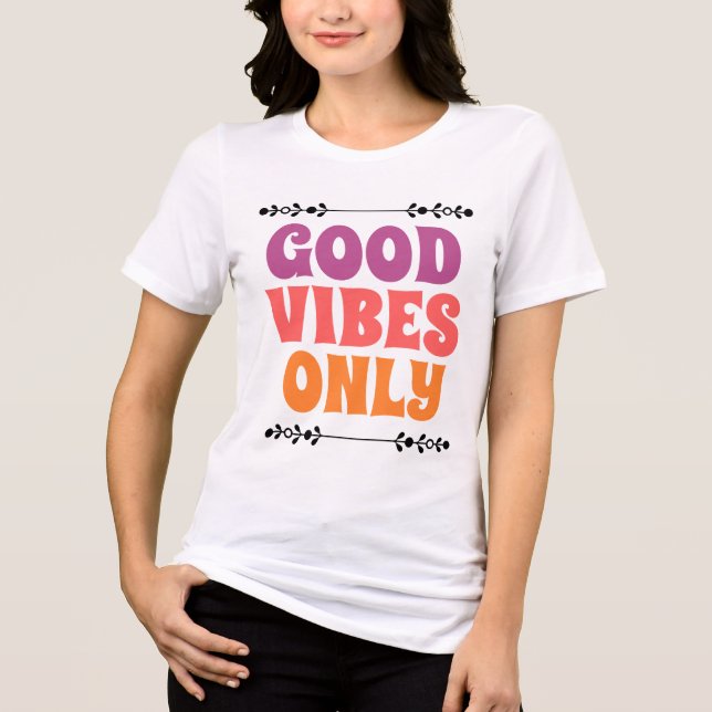 Nur gute Vibes Tri-Blend Shirt (Vorderseite)