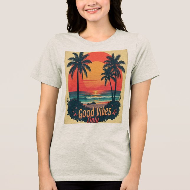 Nur gute Vibes  Tri-Blend Shirt (Vorderseite)