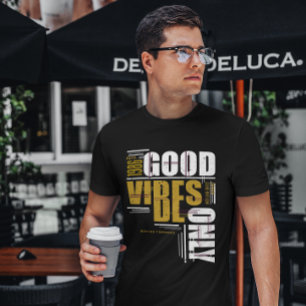 Nur gute Vibes Vintag , klassisch Motivierend T-Shirt