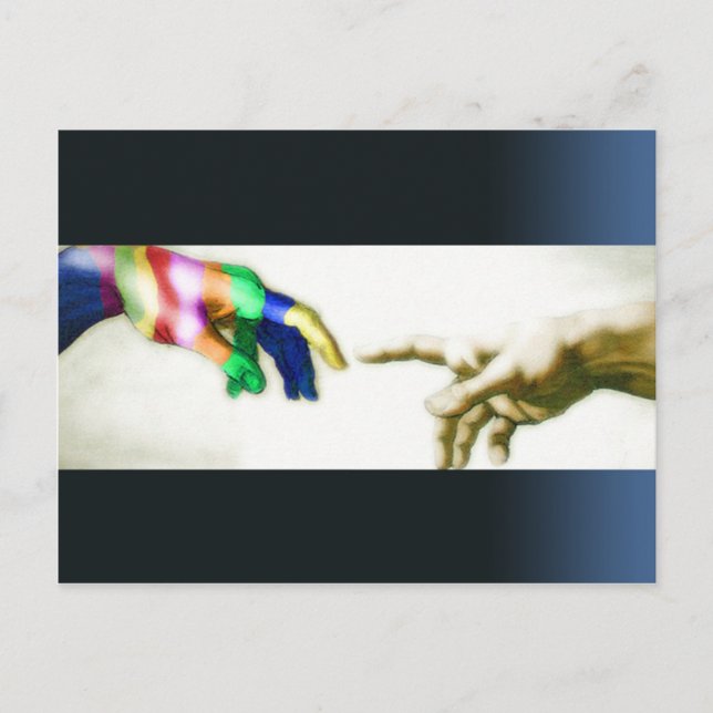 Nur Hallo sagen Postkarte (Vorderseite)