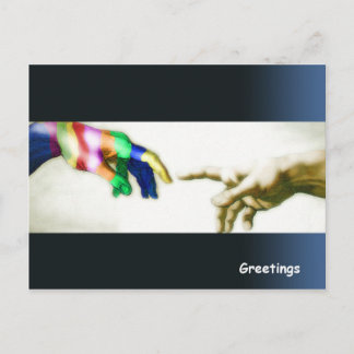 Nur Hallo sagen Postkarte