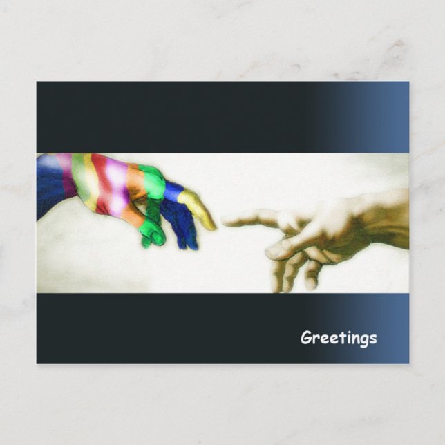 Nur Hallo sagen Postkarte (Vorderseite)