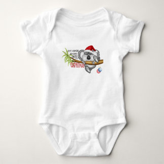 Nur hängen bis Weihnachten koala Baby Strampler