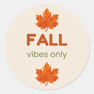Nur Herbstgefühle Cozy Autumn Design Runder Aufkleber