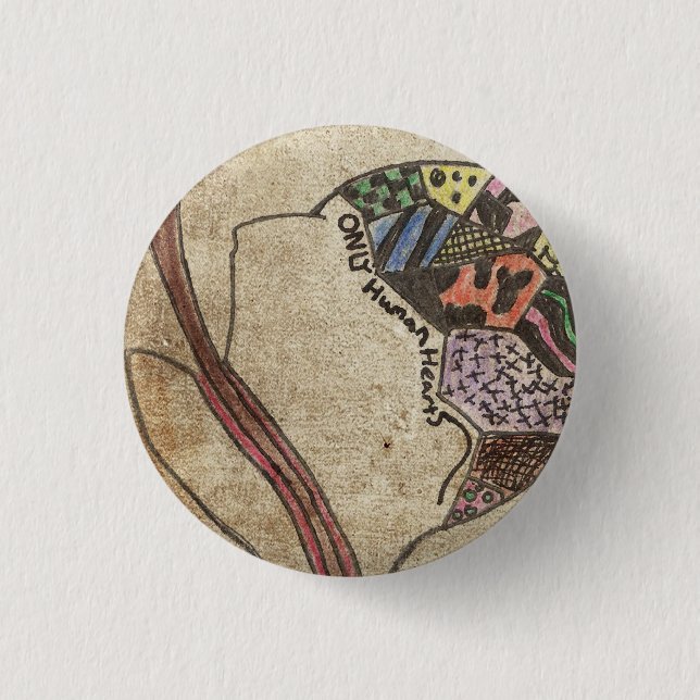 Nur Herzen (b) Button (Vorderseite)