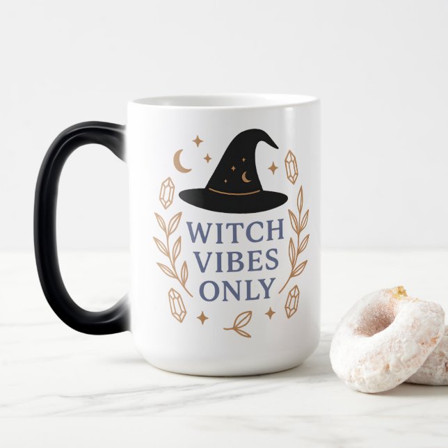 Nur Hexe Vibes Verwandlungstasse (Mit Donut)