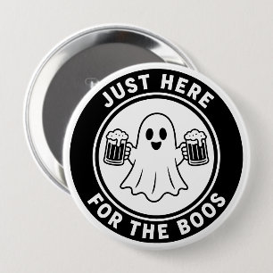 Nur Hier Für Das Buhen Lustiger Geist Halloween Button