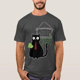 Nur hier für den Gehalt Lustige Katze Büro Design T-Shirt
