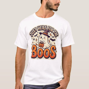 Nur hier für die Buhs Süßes Gespenst Halloween T-S T-Shirt
