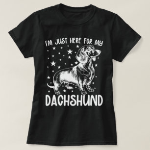 Nur hier für meine Dackel Hund Lover Coolen Geburt T-Shirt