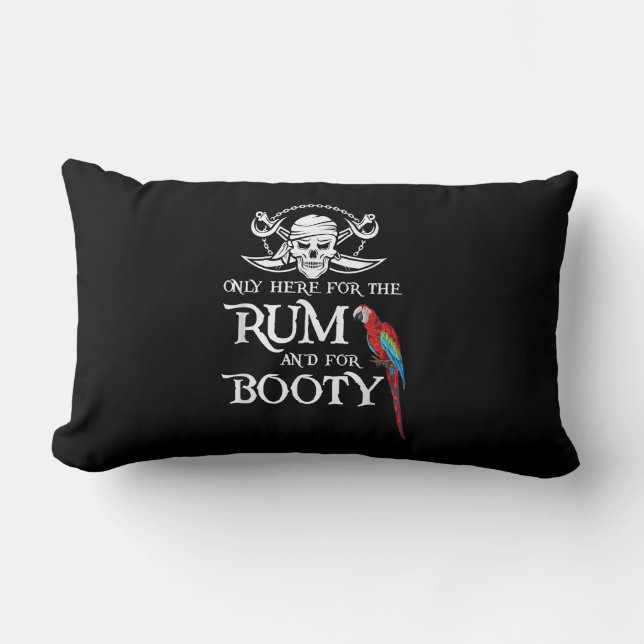 Nur hier Rum und Hintern Pirate & Parrot Pirate Lendenkissen (Vorderseite)