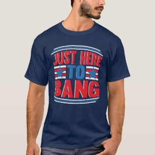 Nur Hier Um Am 4. Juli Patriotisches T-Shirt Zu Kn